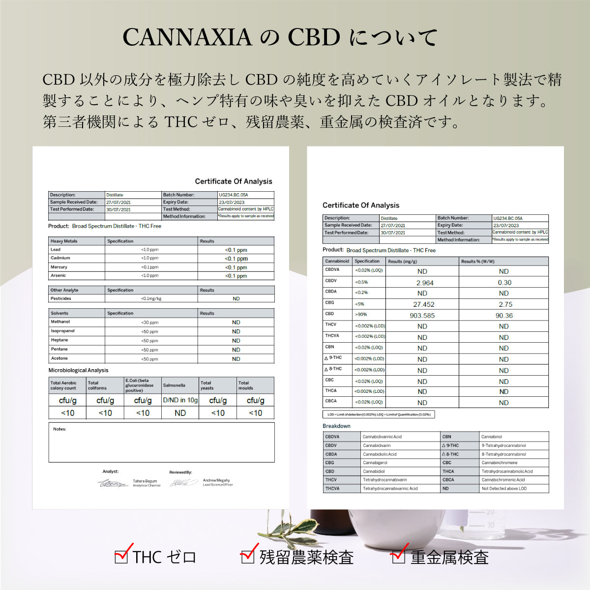 CANNAXIA カンナシア CBDオイル 高濃度CBD10% 3000mg配合 アイソレート製法 大容量 30ml 日本製