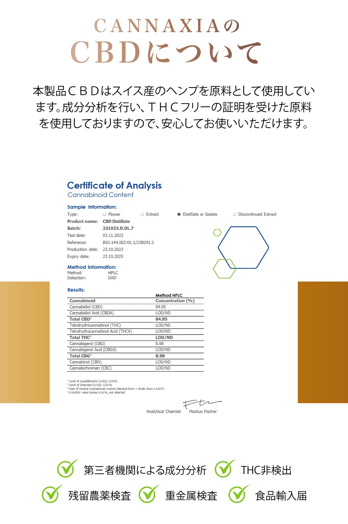 CANNAXIA カンナシア CBDオイル ブロードスペクトラム 高濃度CBD55% 5500mg配合 容量 10ml 日本製